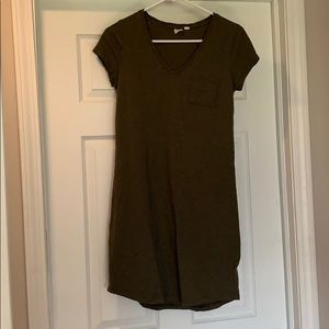 Olive green T-shirt dress